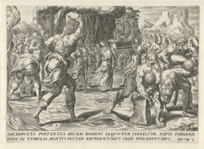 Przeprawa przez rzekę Jordan Historia Jozuego (tytuł serii) autorstwa Harmen Jansz Muller