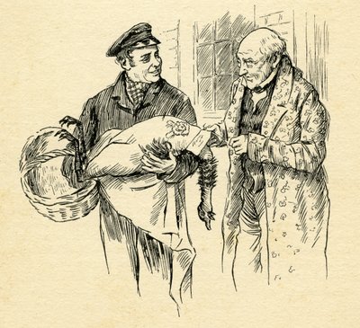 Opowieść wigilijna Charlesa Dickensa autorstwa Harold Copping
