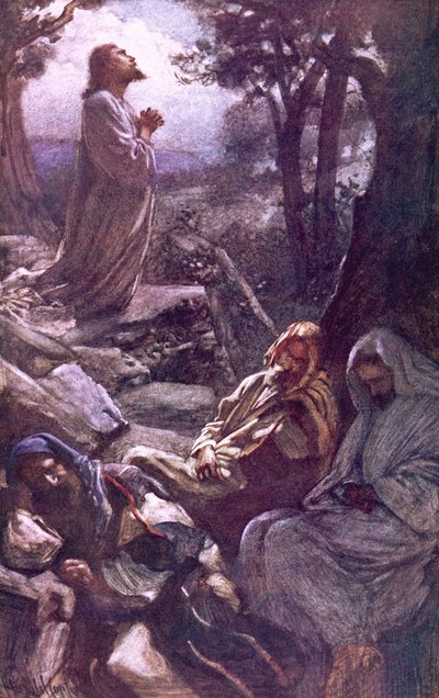 Gethsemane autorstwa Harold Copping