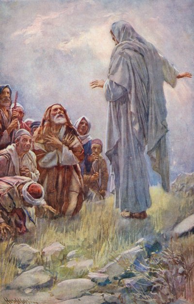 Nowy Testament: "Nauczajcie wszystkie narody" (kolorowa litografia) autorstwa Harold Copping