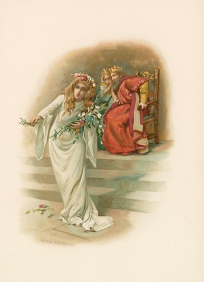 Ofelio, szalona autorstwa Harold Copping