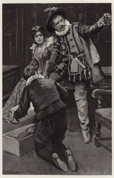 Petruchio zaczął od nowa szturmować, mówiąc, że czapka została uformowana w porringer autorstwa Harold Copping
