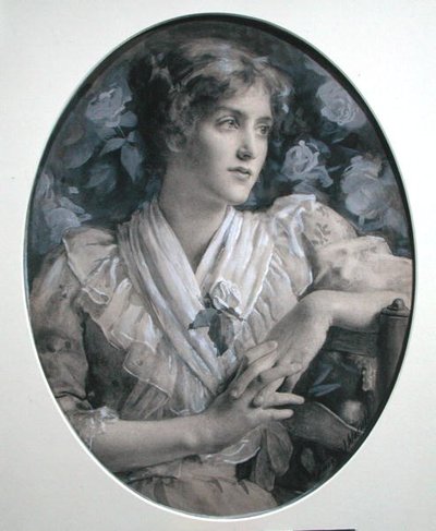 Portret damy (akwarela na papierze) autorstwa Harold Copping