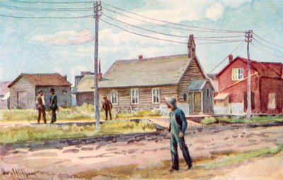 Kościół z bali, Lloydminster autorstwa Harold Copping