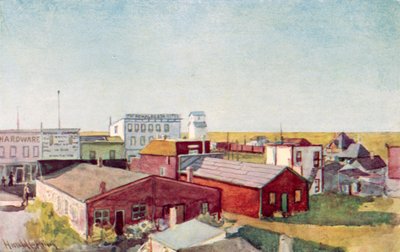 Jak wygląda preriowe miasteczko, zakątek Lloydminster autorstwa Harold Copping