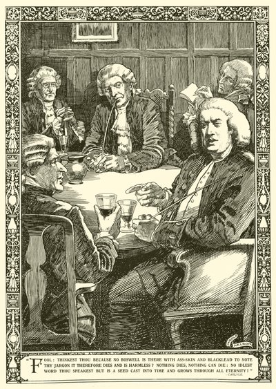Dr Johnson w rozmowie (lito) autorstwa Harold Edward Hughes Nelson