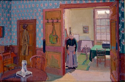 Wnętrze z panią Mounter, 1916-1917 autorstwa Harold Gilman