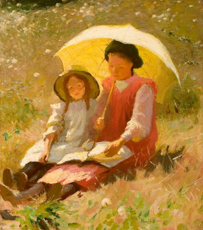 Wakacje (olej na płótnie) autorstwa Harold Harvey