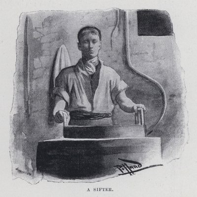 Przesiewacz (zdjęcie czarno-białe) autorstwa Harold Hume Piffard