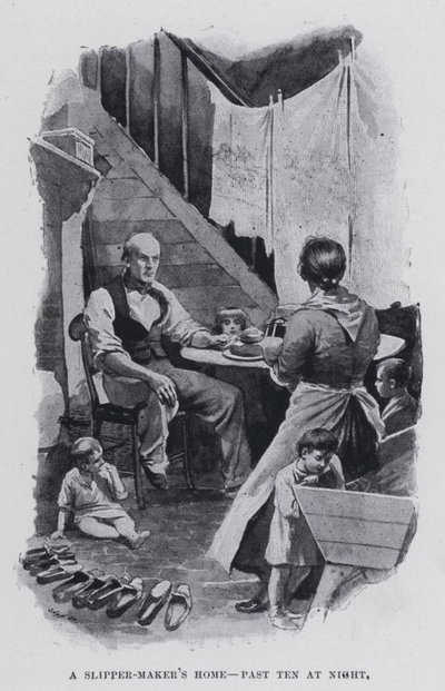 Dom pantofelka, po dziesiątej wieczorem (zdjęcie czarno-białe) autorstwa Harold Hume Piffard