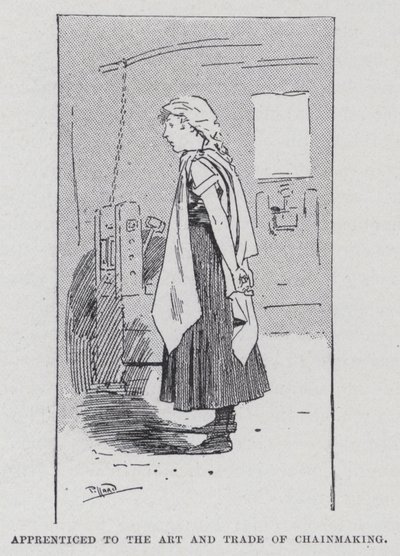 Praktykant w sztuce i rzemiośle łańcuszków (zdjęcie czarno-białe) autorstwa Harold Hume Piffard