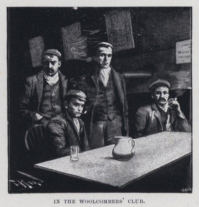 W Klubie Woolcombers (zdjęcie czarno-białe) autorstwa Harold Hume Piffard