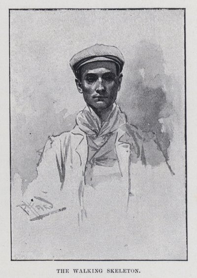 Chodzący szkielet (zdjęcie czarno-białe) autorstwa Harold Hume Piffard