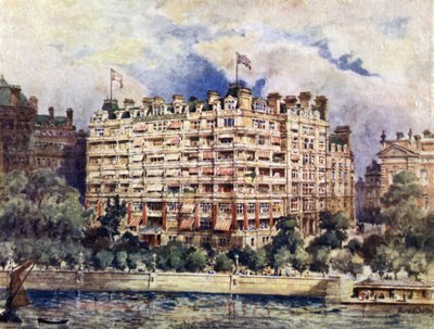 Nabrzeże hotelu Savoy w 1889 r. autorstwa Harold Oakley