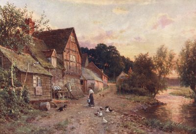 A Dairy Farm, Farnham (kolorowa litografia) autorstwa Harold Sutton Palmer