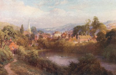 Godalming, kawałek starego miasta (kolorowa litografia) autorstwa Harold Sutton Palmer