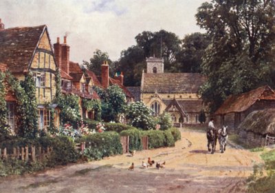Wioska Betchworth, niedaleko Dorking (kolorowa litografia) autorstwa Harold Sutton Palmer
