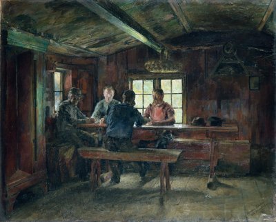 Gracze w karty autorstwa Harriet Backer