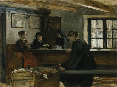 Kuchnia rolnicza (olej na płótnie) autorstwa Harriet Backer