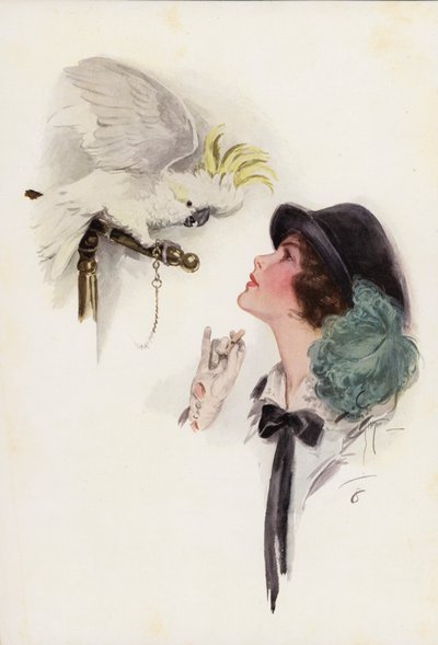 Czapka wielkanocna (kolorowa litografia) autorstwa Harrison Fisher