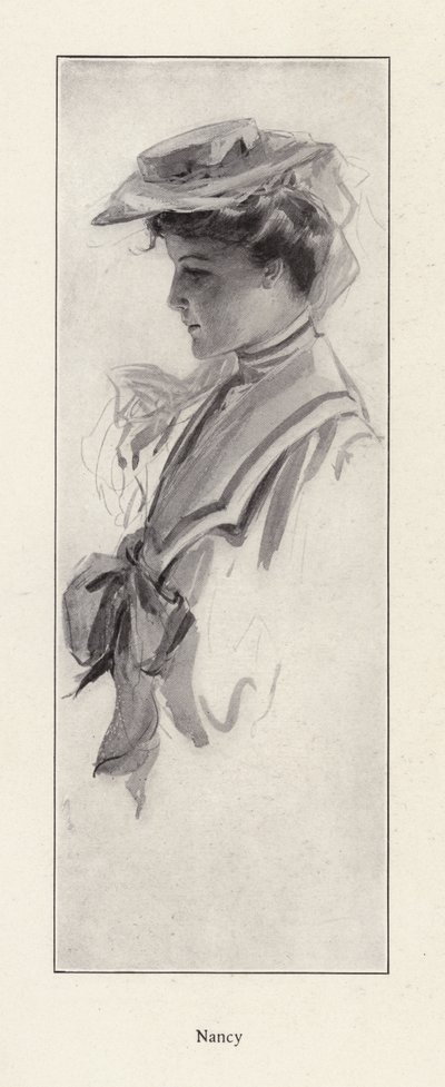 Portret kobiety o imieniu Nancy (lito) autorstwa Harrison Fisher