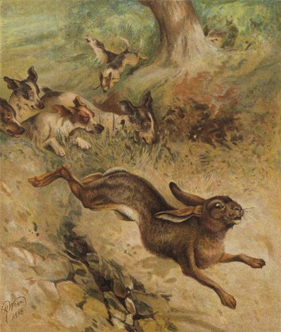 Bieg po życie (chromolitho) autorstwa Harrison William Weir