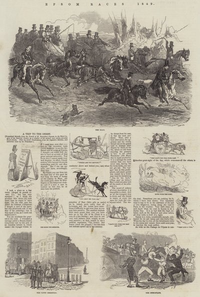 Wyścigi w Epsom, 1849 r. autorstwa Harrison William Weir