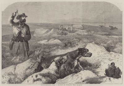 Strzelanie do cietrzew (grawerowanie) autorstwa Harrison William Weir