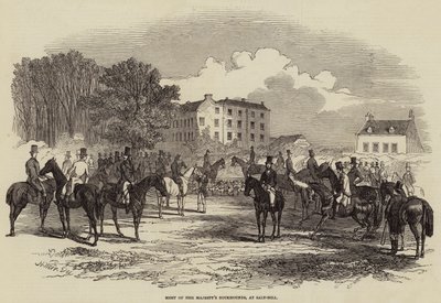 Spotkanie Buckhounds Jej Królewskiej Mości w Salt-Hill autorstwa Harrison William Weir