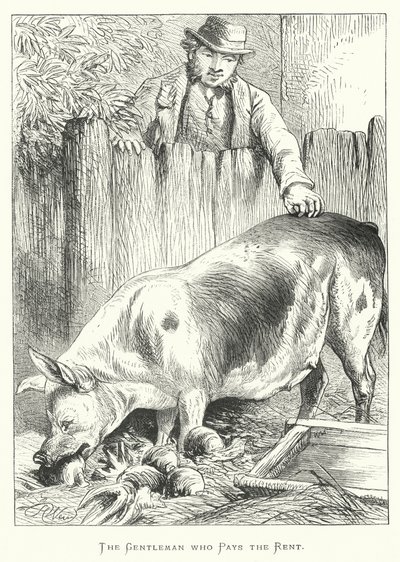 Dżentelmen, który płaci czynsz autorstwa Harrison William Weir