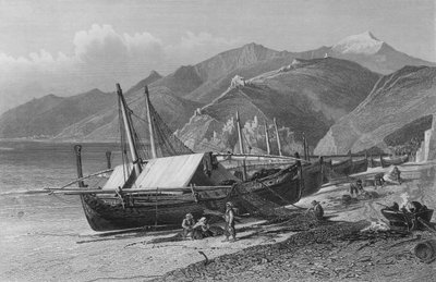 Ventimiglia na Cornice Road (grawerunek) autorstwa Harry (after) Fenn