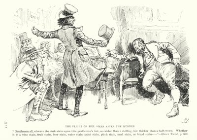 Ilustracja do Olivera Twista autorstwa Charlesa Dickensa (litografia) autorstwa Harry (after) Furniss