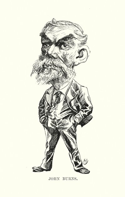 John Burns (litografia) autorstwa Harry (after) Furniss