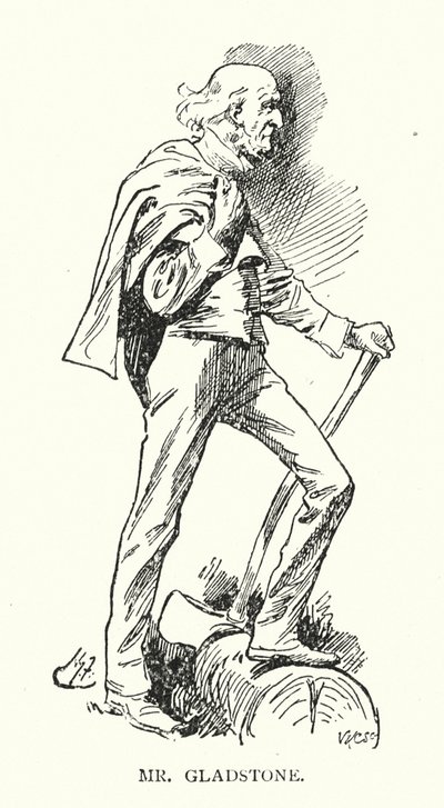 Pan Gladstone (litografia) autorstwa Harry (after) Furniss
