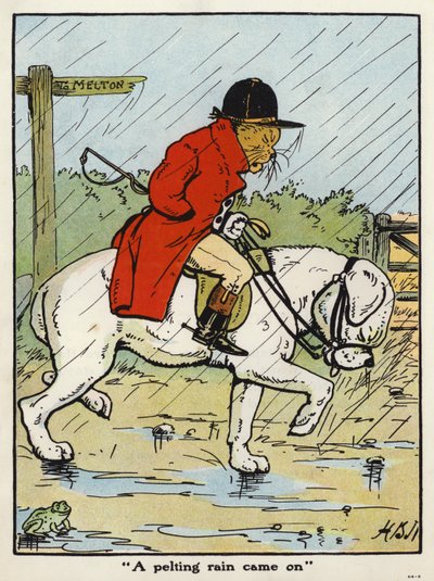 „Nadszedł ulewny deszcz” (kolor lito) autorstwa Harry B Neilson