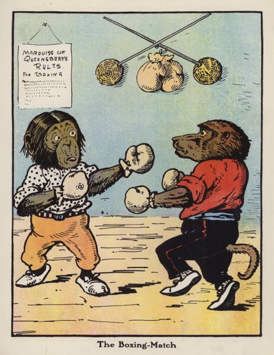 Mecz bokserski (kolor lito) autorstwa Harry B Neilson
