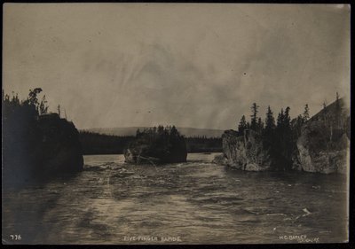 Five Fingers Rapids, fotograf, H.C. Jęczmień, Skagway, bez daty (zdjęcie czarno-białe) autorstwa Harry C. Barley