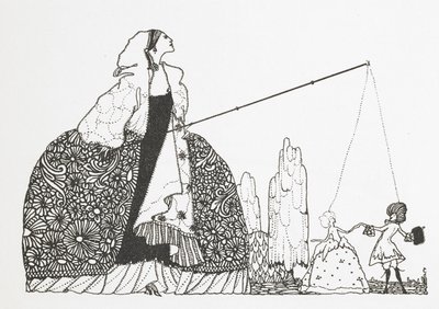 Kobieta jako władczyni marionetek. autorstwa Harry Clarke