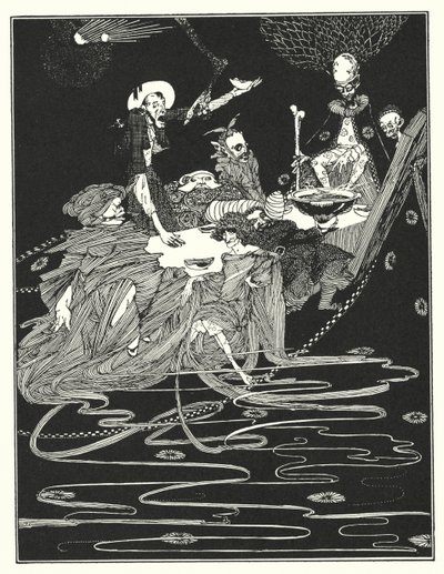 Edgar Allan Poe: Król Szkodnik (litografia) autorstwa Harry Clarke