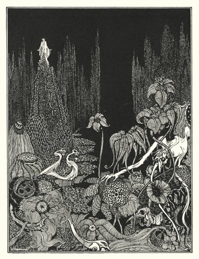 Edgar Allan Poe: Milczenie (litografia) autorstwa Harry Clarke