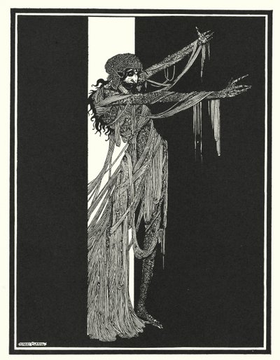 Edgar Allan Poe: Upadek domu Usherów (litografia) autorstwa Harry Clarke