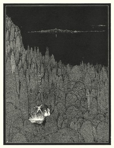Edgar Allan Poe: The Gold Bug (litografia) autorstwa Harry Clarke