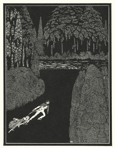 Edgar Allan Poe: Tajemnica Marii Roget (litografia) autorstwa Harry Clarke