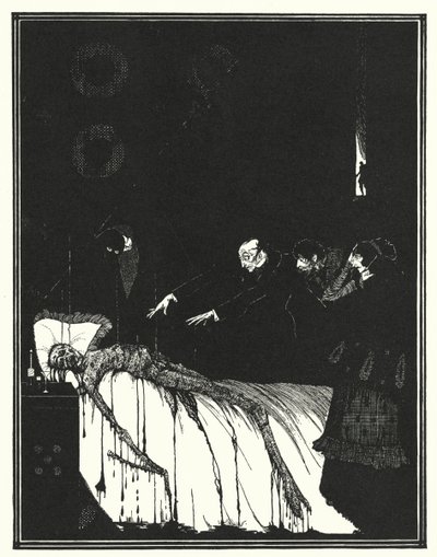 Edgar Allan Poe: Podłużne pudełko (litografia) autorstwa Harry Clarke