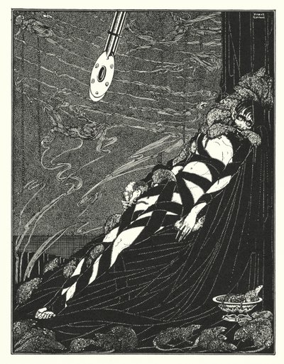 Edgar Allan Poe: The Pit and the Pendulum (litografia) autorstwa Harry Clarke