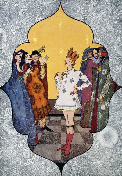 Nowe szaty cesarza, bajka Hansa Christiana Andersena (1805-1875), ilustracja Harry Clarke (1890-1931) autorstwa Harry Clarke