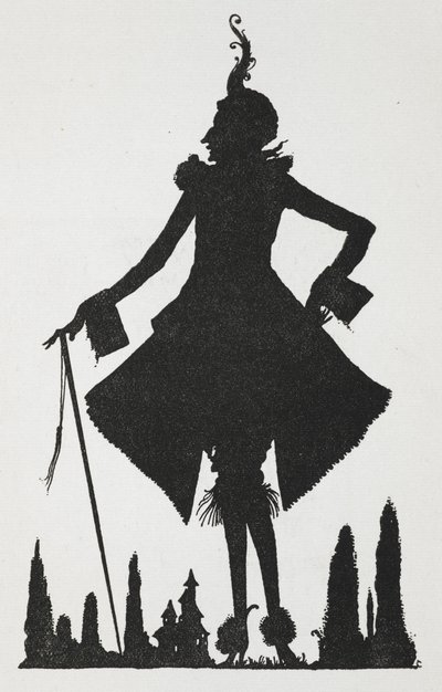 Ilustracja do opowiadania „Riquet z kępką”. autorstwa Harry Clarke