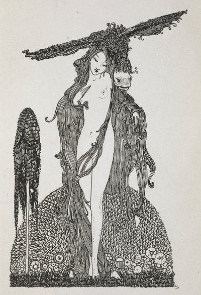 Ilustracja do opowiadania „skóra osła”. autorstwa Harry Clarke