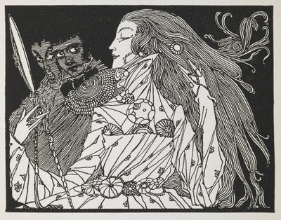Ilustracja do opowiadania „Śmieszne życzenia”. autorstwa Harry Clarke