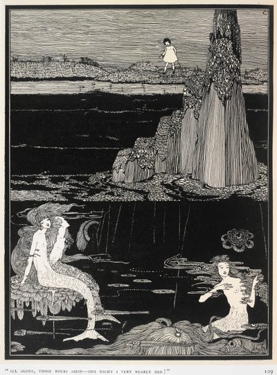 Syreny, ilustracja z „Bardzo prawie” Queenie Scott-Hopper autorstwa Harry Clarke